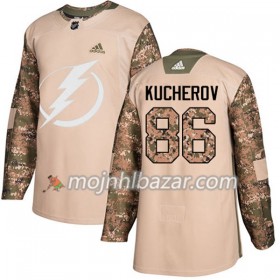 Dresovi Tampa Bay Lightning Nikita Kucherov 86 Adidas 2017-2018 Camo Veterans Day Practice Authentic - Muške